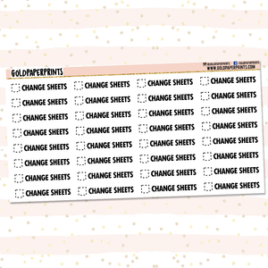 Change Sheets // Checklist Sheet