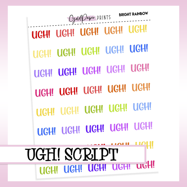 Ugh // Script Sheet