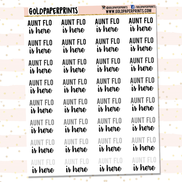 Aunt Flo is here Sheet