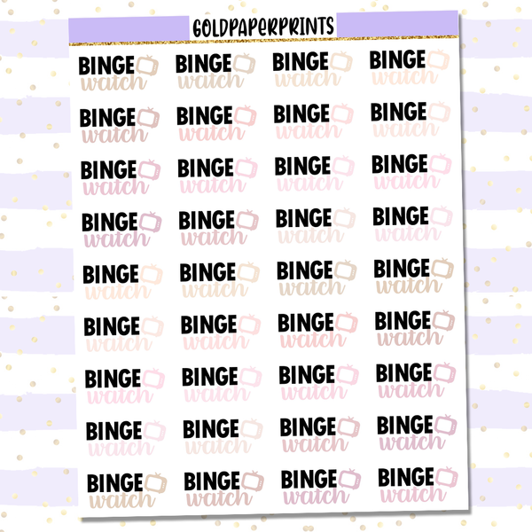 Binge Watch Sheet