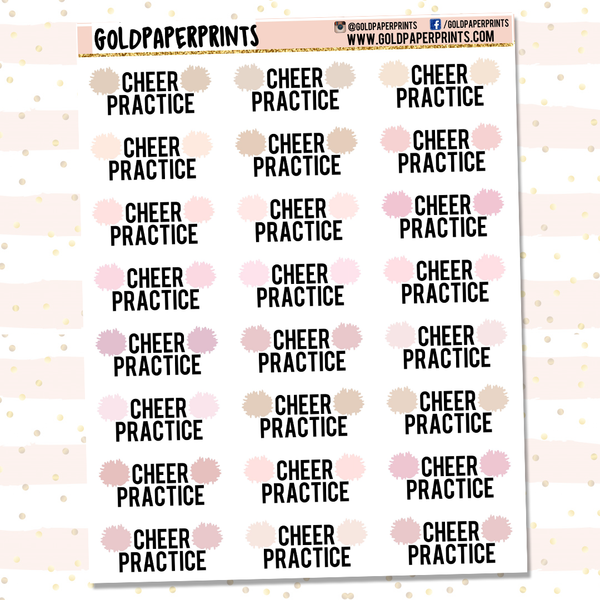 Cheer Practice Sheet