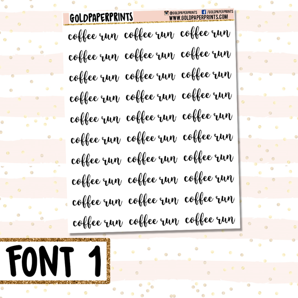 Coffee Run // Script Sheet