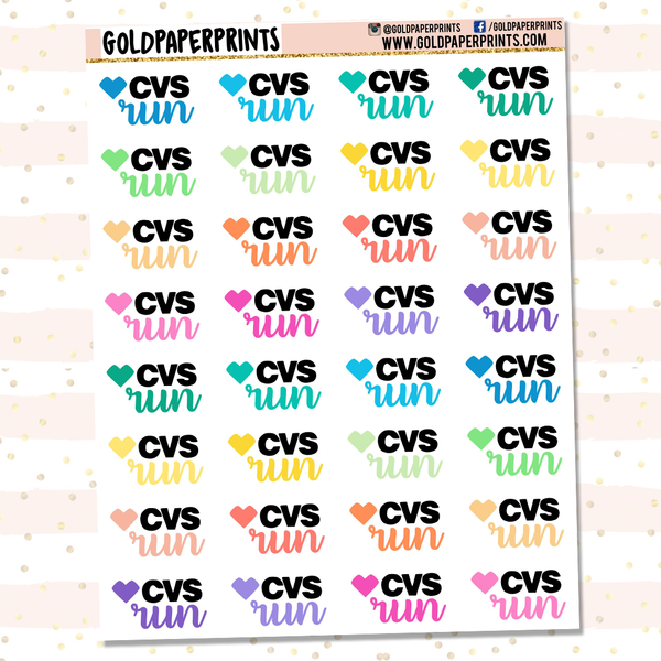 CVS Run Sheet