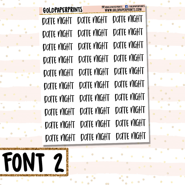 Date Night // Script Sheet