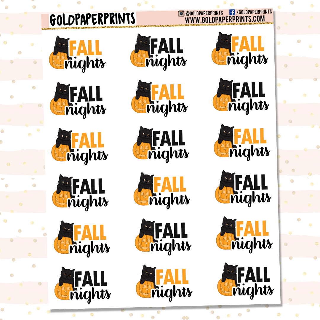 Fall Nights Icon Sheet