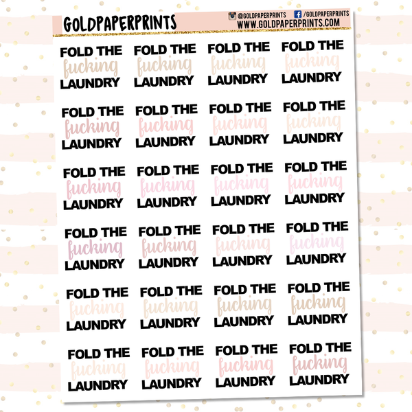 Fold the Fucking Laundry Sheet