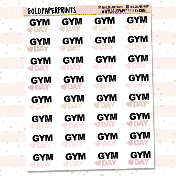 Gym Day Sheet