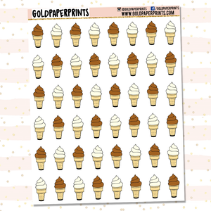 Ice Cream Cone Icon Sheet