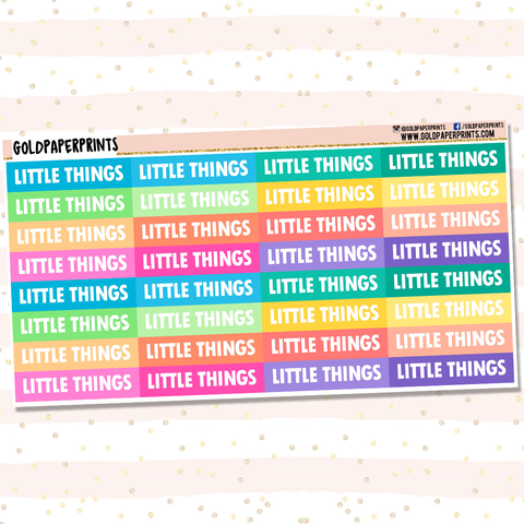 Little Things Headers Sheet