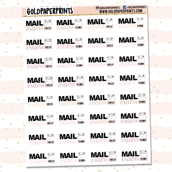 Mail Orders Sheet