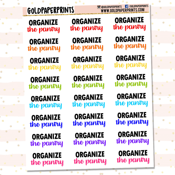 Organize The Pantry Sheet