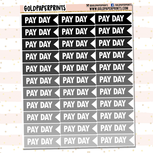 Pay Day Mini Flags Sheet