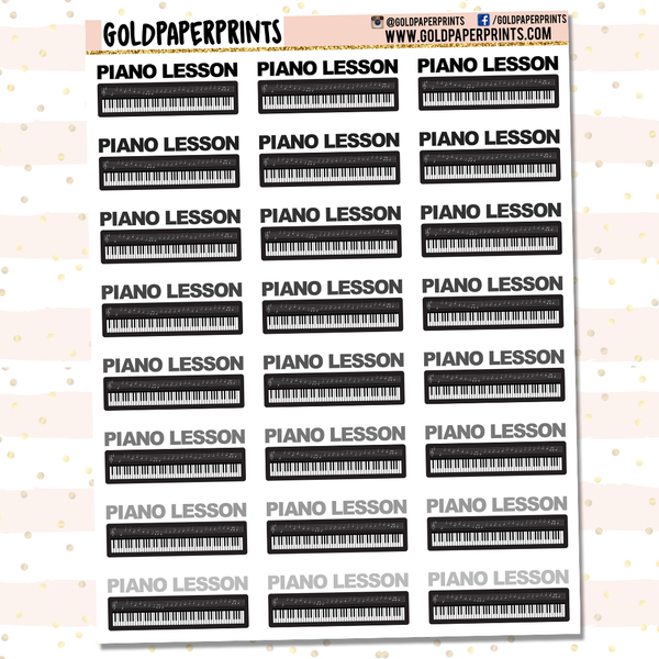 Piano Lesson Sheet