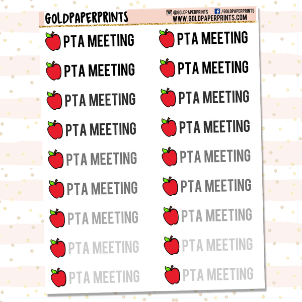 PTA Meeting Sheet