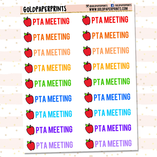 PTA Meeting Sheet