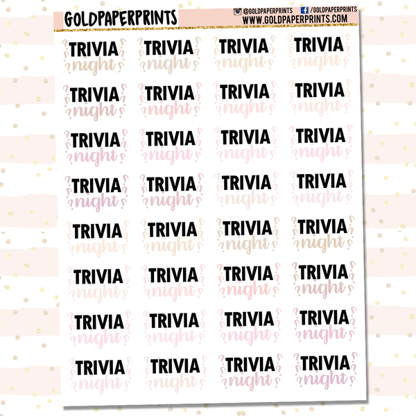Trivia Night Sheet