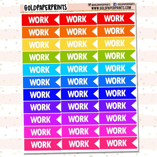Work Mini Flags Sheet